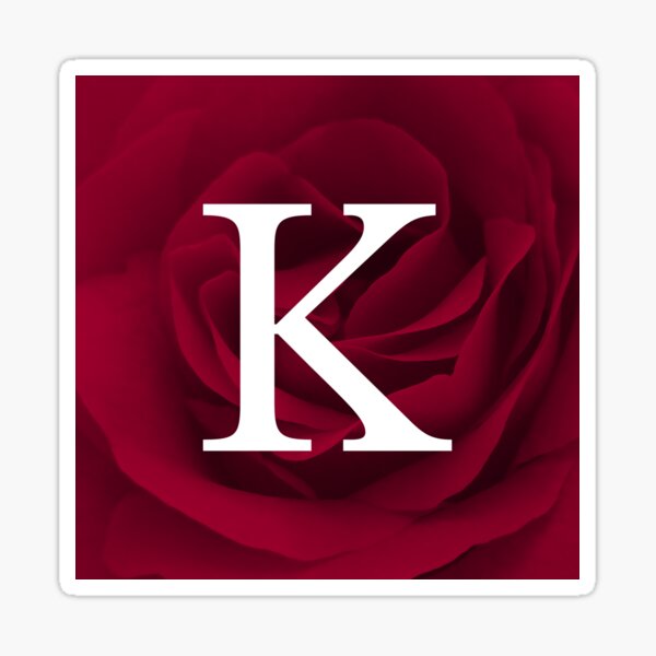 Artikel-Vorschau von Burgunder-Rosen-Monogramm K, designt und verkauft von rewstudio.