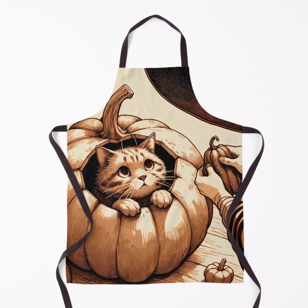 Item preview, Kitten Inside Pumpkin, Witch Nearby designed and sold by PictorialWhimsy.