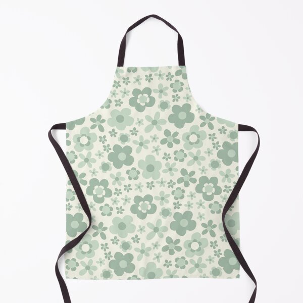 Item preview, PASTEL SAGE GREEN BOHO RETRO FLOWERS designed and sold by blomastudios.