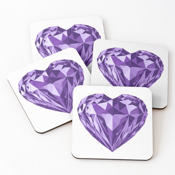 Item preview, Glossy purple diamond heart designed and sold by MamikonarsRB.