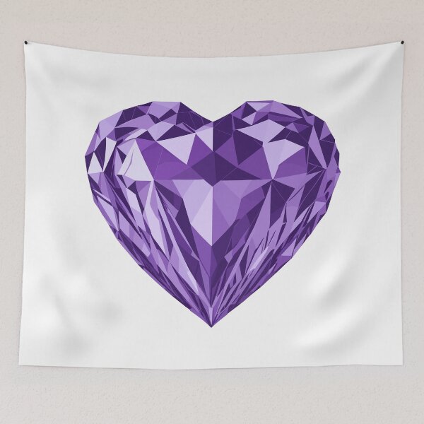Item preview, Glossy purple diamond heart designed and sold by MamikonarsRB.