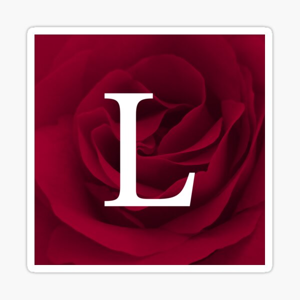 Artikel-Vorschau von Burgunder-Rosen-Monogramm L, designt und verkauft von rewstudio.