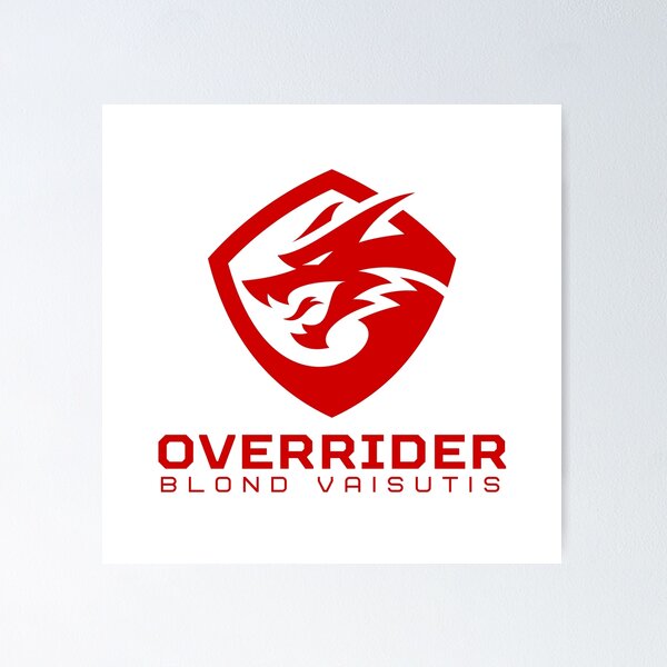 Item preview, Overrider BV Logo (Blonde Vaisutis Red) (Richard Morgan t-shirt) designed and sold by Gibson Futures.