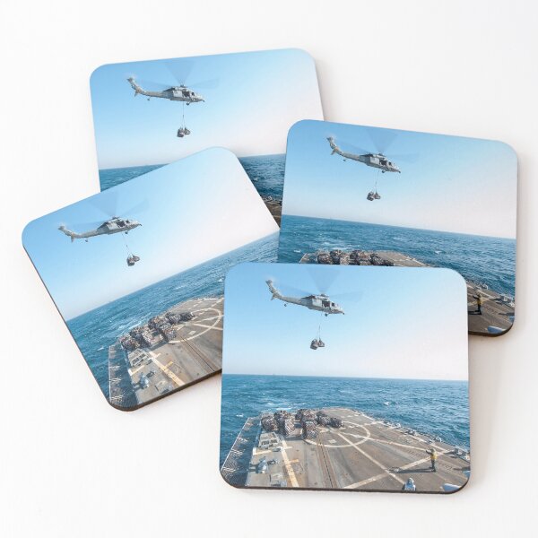 Item preview, STK109025M-An MH-60S Seahawk drops supplies aboard USS Truxton. designed and sold by StocktrekImages.