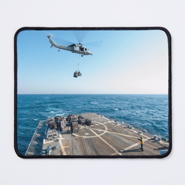 Item preview, STK109025M-An MH-60S Seahawk drops supplies aboard USS Truxton. designed and sold by StocktrekImages.