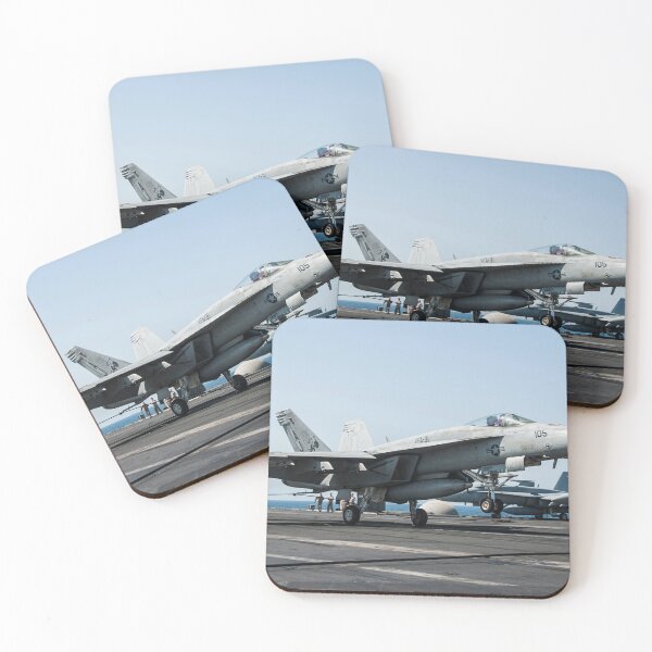 Item preview, STK109022M-An F/A-18E Super Hornet lands aboard aircraft carrier USS George H.W. Bush. designed and sold by StocktrekImages.