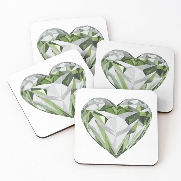 Item preview, Glossy olive diamond heart designed and sold by MamikonarsRB.