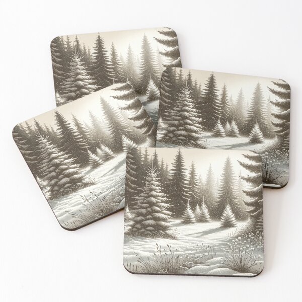 Item preview, Dreamy Winter Forest Stillness designed and sold by PictorialWhimsy.