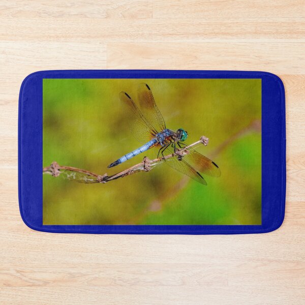 Item preview, Give A Dragonfly Kiss To Your Lover: Blue Dasher, Anahuac NWR, Texas, USA.~The dragonfly symbolizes wisdom, change, transformation, light and adaptability in life.  designed and sold by MoreEZUSA-Here.