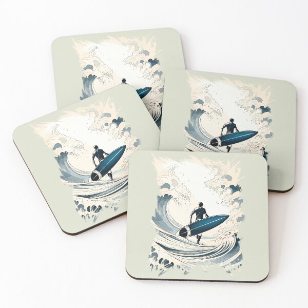 Item preview, Vintage Surfing in the Summer Abstract Illustration designed and sold by Naumovski.