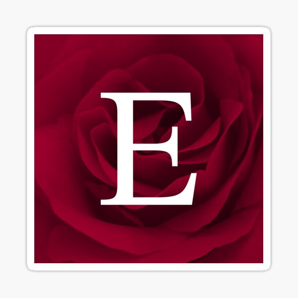 Artikel-Vorschau von Burgunder-Rosen-Monogramm E, designt und verkauft von rewstudio.