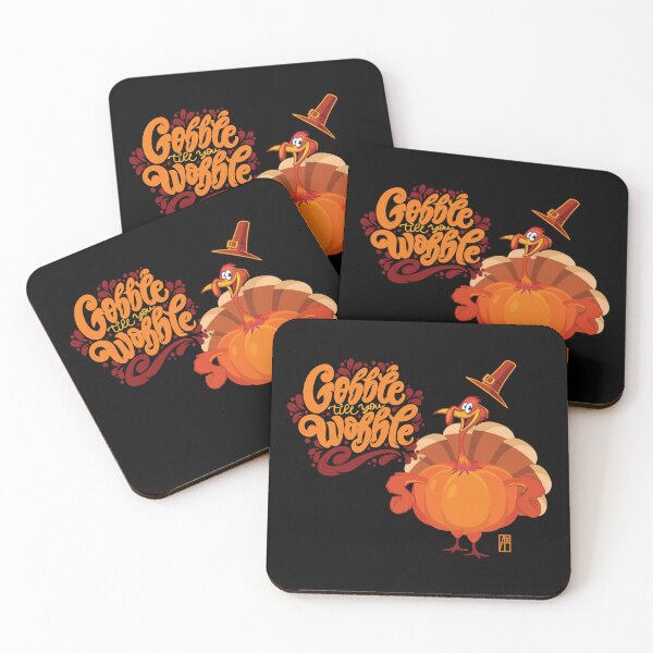 Item preview, Gobble til you wobble - Happy Thanksgiving Day - Funny Turkey designed and sold by ArtProjectShop.