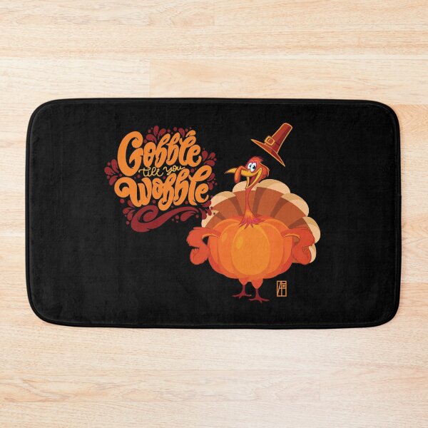 Item preview, Gobble til you wobble - Happy Thanksgiving Day - Funny Turkey designed and sold by ArtProjectShop.