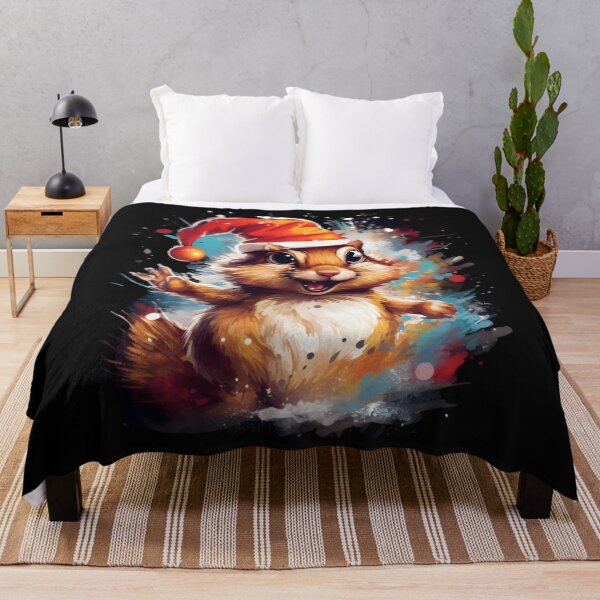 Item preview, Squirrel in Santa hat designed and sold by DigitalArtAJP.