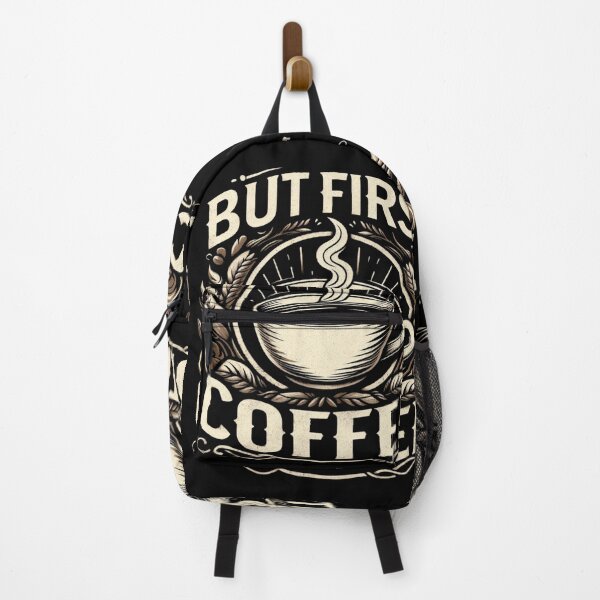 Item preview, But First Coffee Caffeine Addict Vintage Style designed and sold by SchlossInspire.