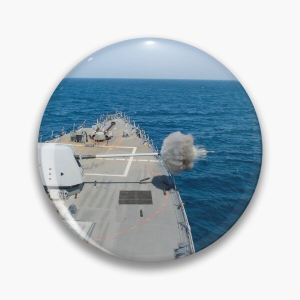Item preview, STK109014M-USS Truxtun fires its MK 45 5-inch gun. designed and sold by StocktrekImages.