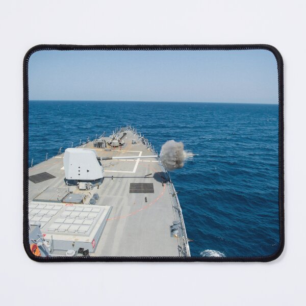 Item preview, STK109014M-USS Truxtun fires its MK 45 5-inch gun. designed and sold by StocktrekImages.