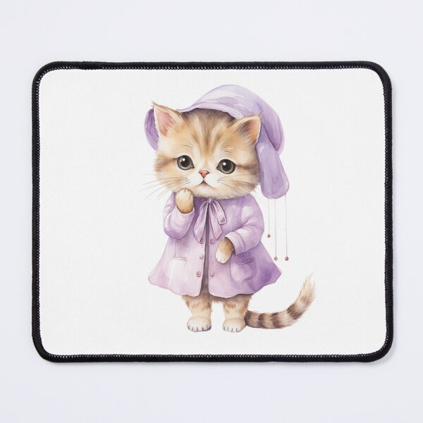 Item preview, MIMI cute & lovely cat on purple dress designed and sold by Lovely9art.