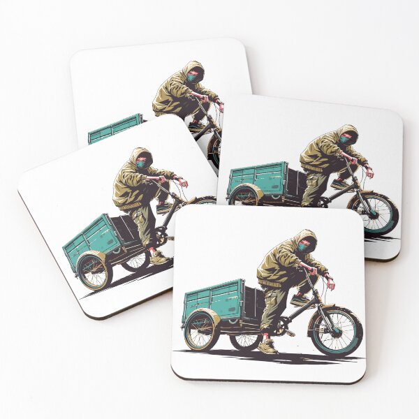 Item preview, Anime boy on cargo bike designed and sold by TomFrontierArt.