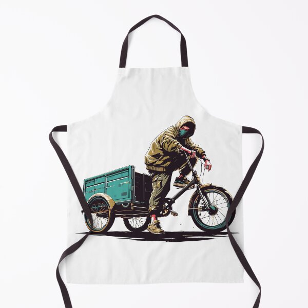 Item preview, Anime boy on cargo bike designed and sold by TomFrontierArt.