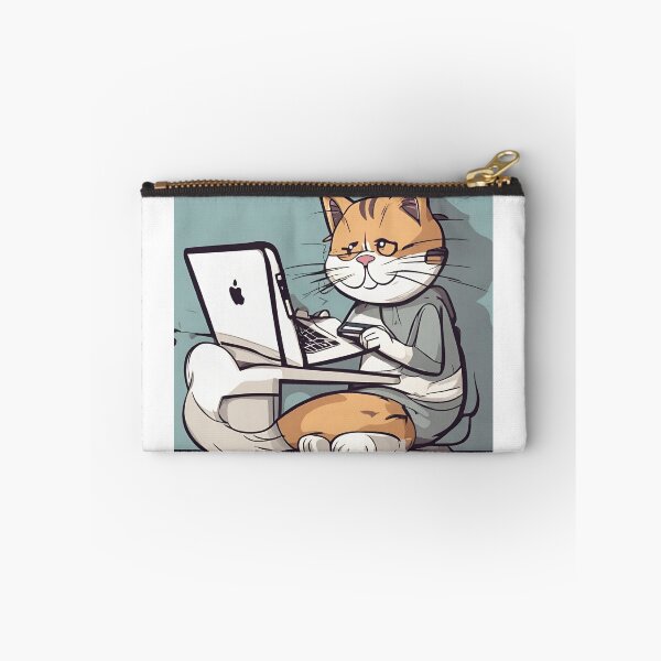 Item preview, cat work hard designed and sold by pig2u.