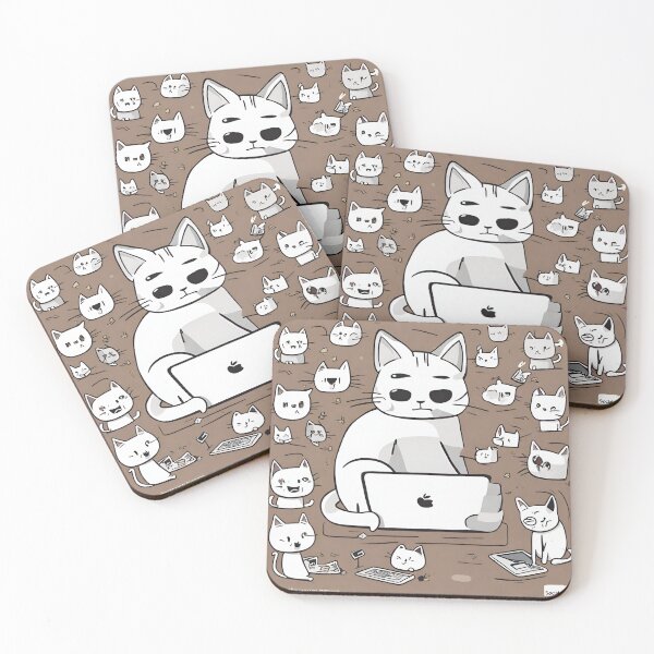 Item preview, cat work hard designed and sold by pig2u.