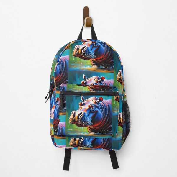 Item preview, Safari Animal Collection Colorful Hippo Painting designed and sold by Kmcantley.