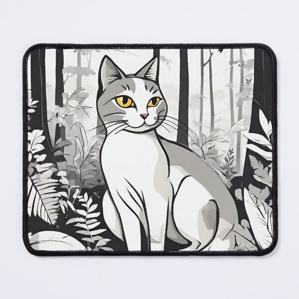 Item preview, cat in forest designed and sold by pig2u.