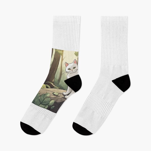 Item preview, cat in forest designed and sold by pig2u.