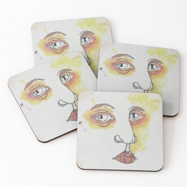 Item preview, Line Drawing Of a Face - Mixed Media designed and sold by PopcultureModa.