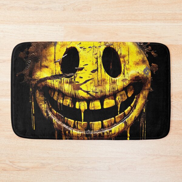 Item preview, Charm of the Scary Yellow Smiley Face with Rust Drip designed and sold by MagicColorPrint.