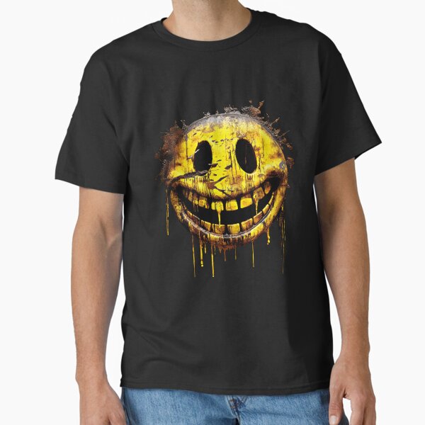 Artikel-Vorschau von Charme des gruseligen gelben Smiley-Gesichts mit Rosttropfen, designt und verkauft von MagicColorPrint.