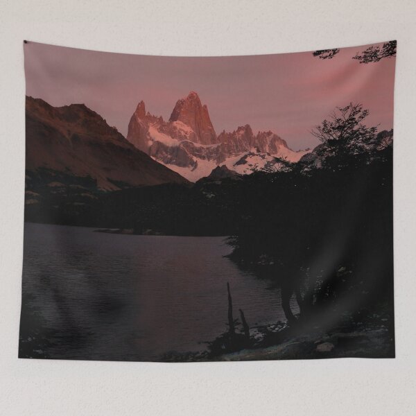 Item preview, Sunrise alpenglow on Mount Fitz Roy designed and sold by stevepaint.