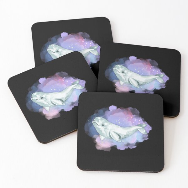 Item preview, Grey Beluga Whale Watercolor Illustration designed and sold by kuremureDesign.