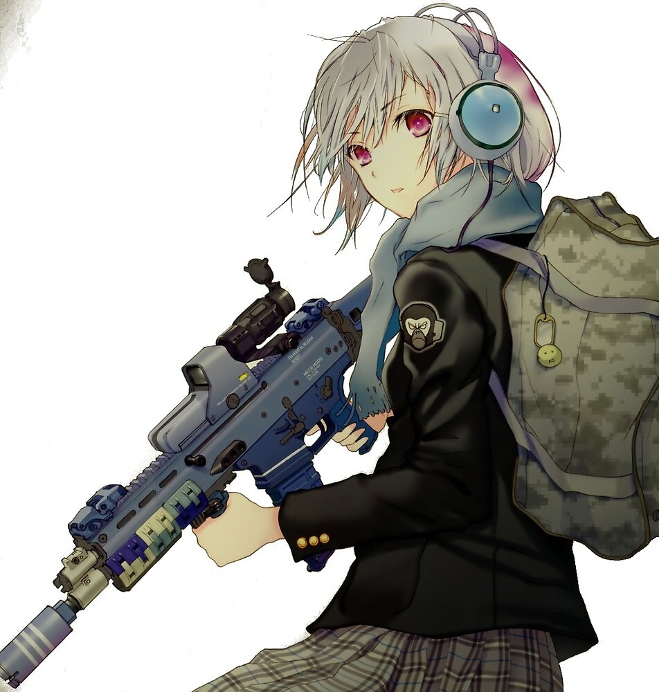 Anime girl with gun by demongirl289 on DeviantArt