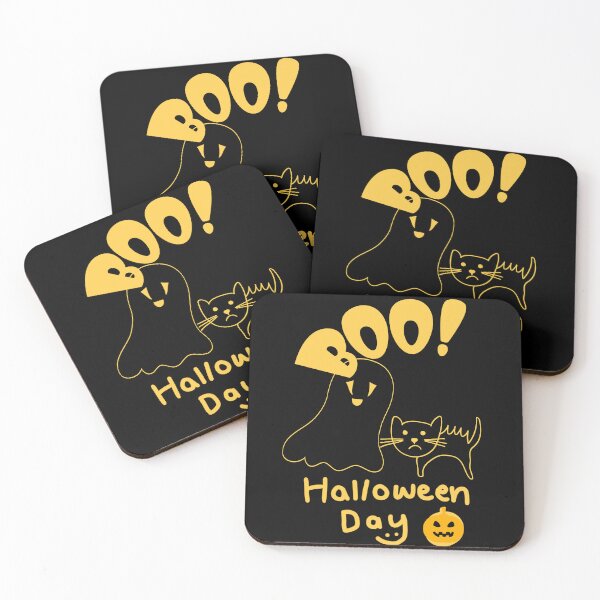 Item preview, boo,hallween day,surprised cat,ghost designed and sold by zzzozzo.