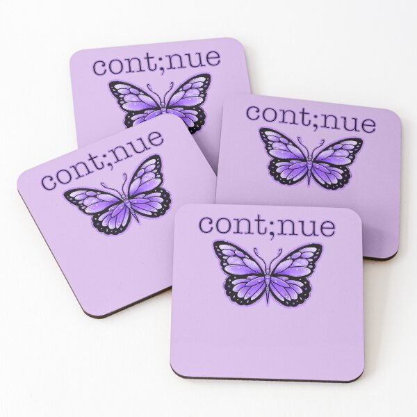 Item preview, Semicolon butterfly purple designed and sold by weilertsen.