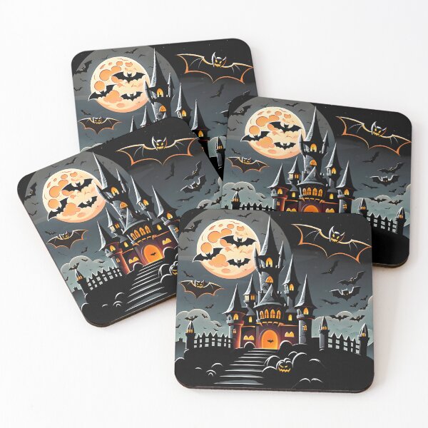 Item preview, Dark Halloween Haunted Castle Vector designed and sold by CreatureHouse95.