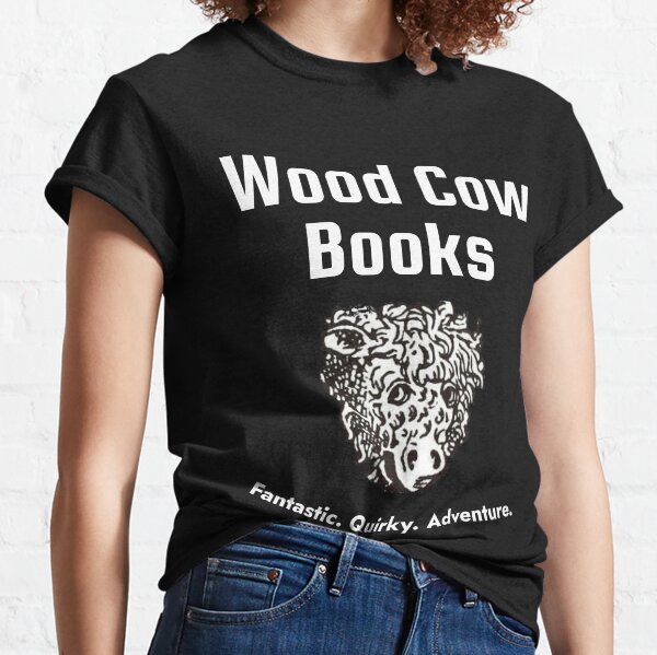 Wood Cow Books - White Text Classic T-Shirt