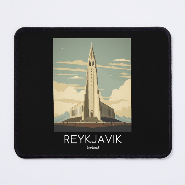 Item preview, A Vintage Travel Illustration of the Hallgrímskirkja in Reykjavik - Iceland designed and sold by GoodOldVintage.