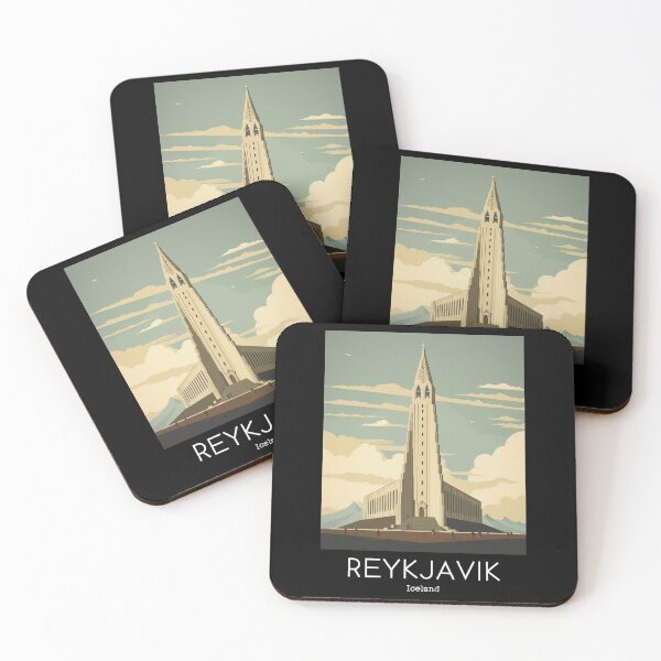Item preview, A Vintage Travel Illustration of the Hallgrímskirkja in Reykjavik - Iceland  designed and sold by GoodOldVintage.
