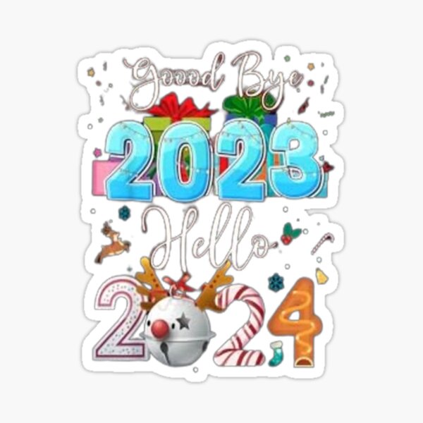 Hello New Year 2024 Stickers for Sale