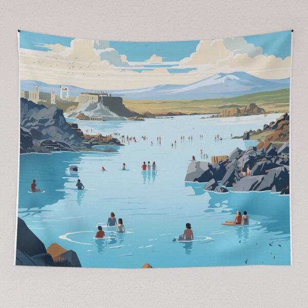 Item preview, A Vintage Travel Illustration of Reykjavik - Iceland  designed and sold by GoodOldVintage.