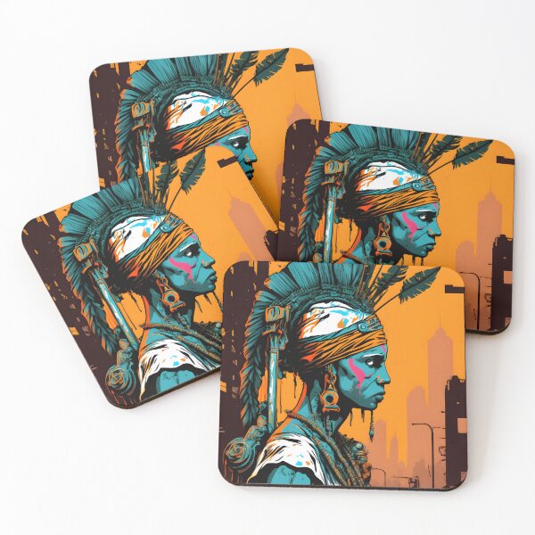 Item preview, Pop Art Style Futuristic Native American designed and sold by Je-we.
