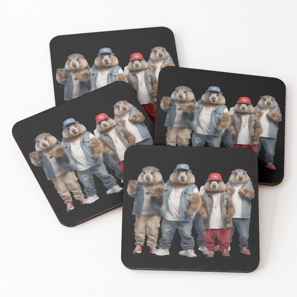 Item preview, crew of funny marmots in hip hop style, gift, surprise designed and sold by etnia.