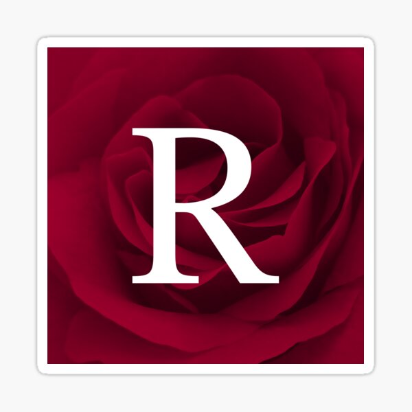 Artikel-Vorschau von Burgunder-Rosen-Monogramm R, designt und verkauft von rewstudio.