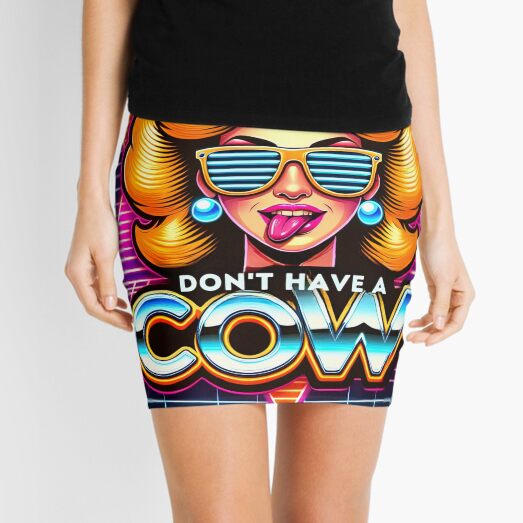 Cow skirt 80s best sale