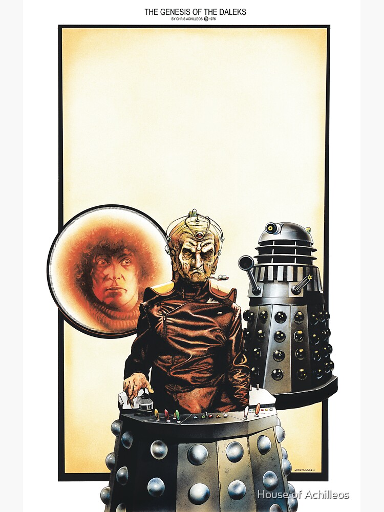 Artwork view, The 4th Doctor and the Genesis of the Daleks designed and sold by House of Achilleos