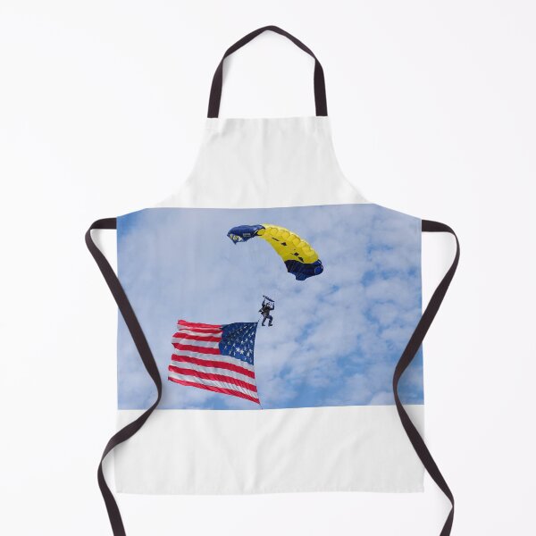 Item preview, STK108999M-The U.S. Navy parachute demonstration team, the Leap Frogs, comes in for a landing. designed and sold by StocktrekImages.