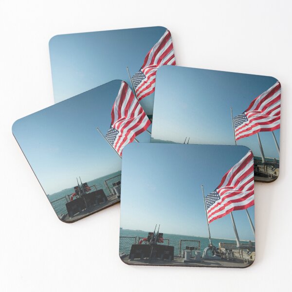 Item preview, STK108997M-The American flag flies at half-mast in honor of 9/11 aboard USS Arleigh Burke. designed and sold by StocktrekImages.